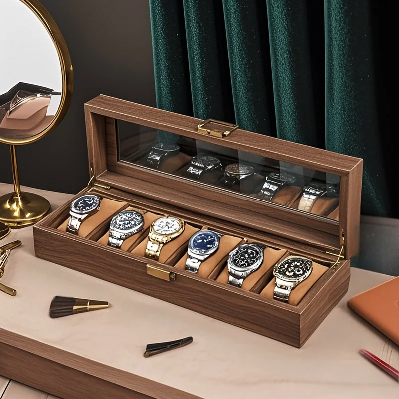 Vintage Fashion Labels - 2/3/6/10/12 Slot Pu Leather Watch Box