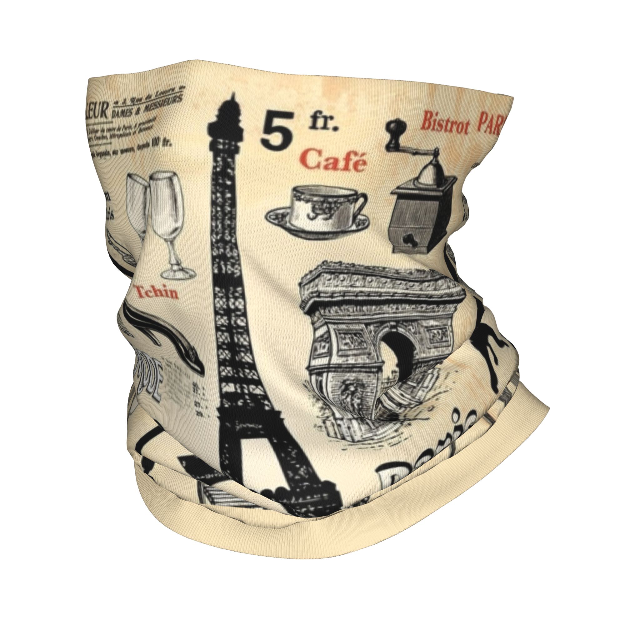 Vintage Fashion In Paris - Custom Vintage Paris Eiffel Tower Bandana