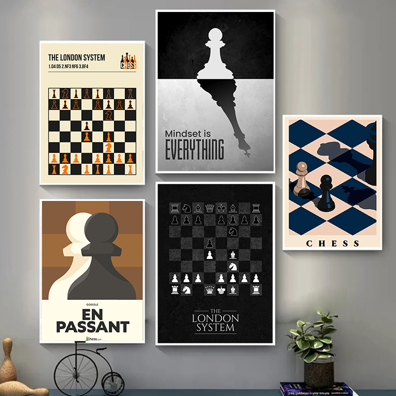 Vintage Fashion Illustrations - Vintage International Chess Canvas Poster Game