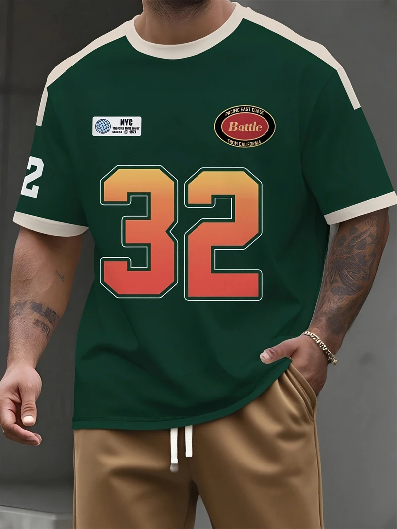 Vintage Fashion Nyc - Men's Green NYC 32 Battle Print