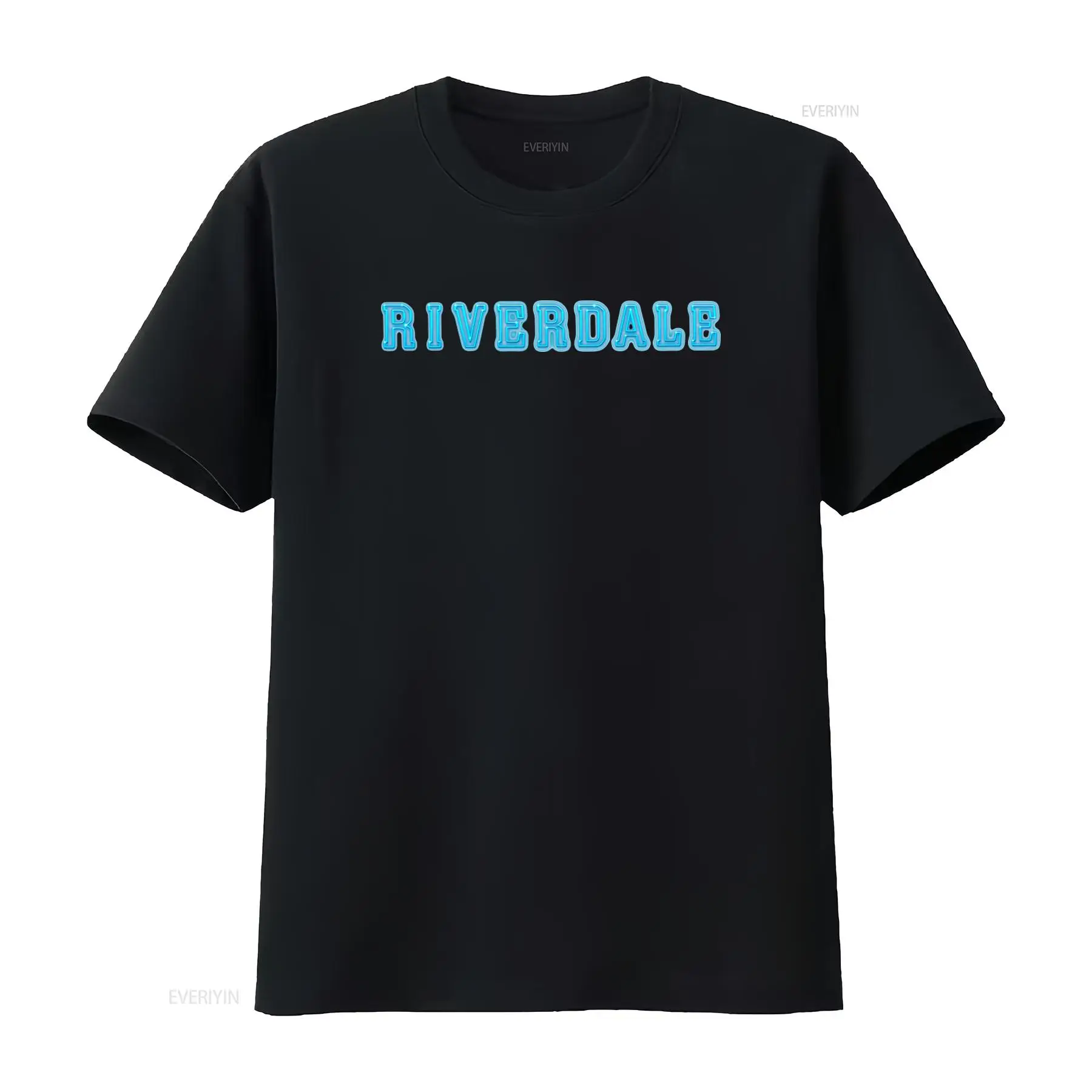 Vintage Fashion Logo - Riverdale Logo Neon Blue Print Adult