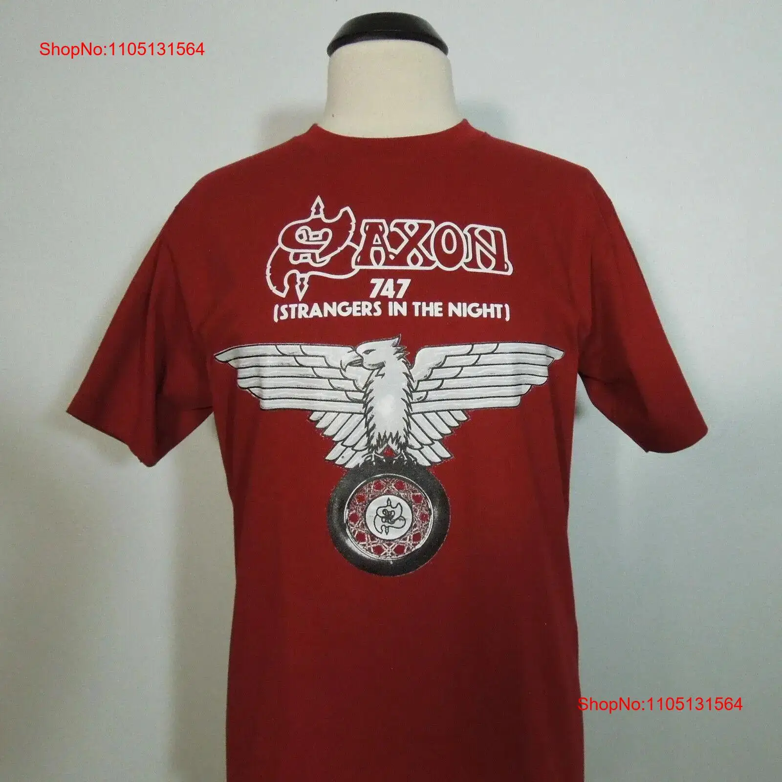 Vintage Fashion Logo - SAXON 747 Strangers In The Night