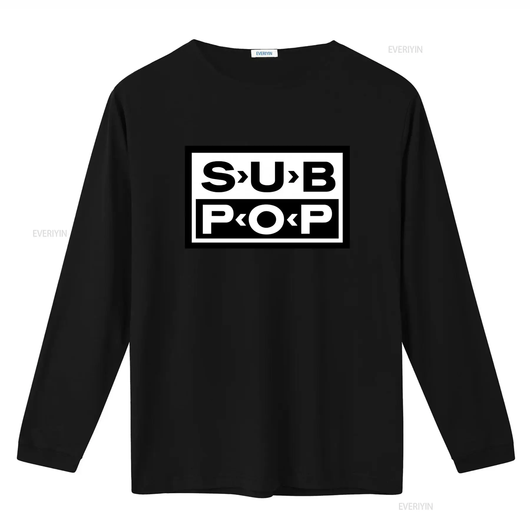 Sub Pop Logo T Shirt Black wit - Vintage Fashion Logo 评论和价格