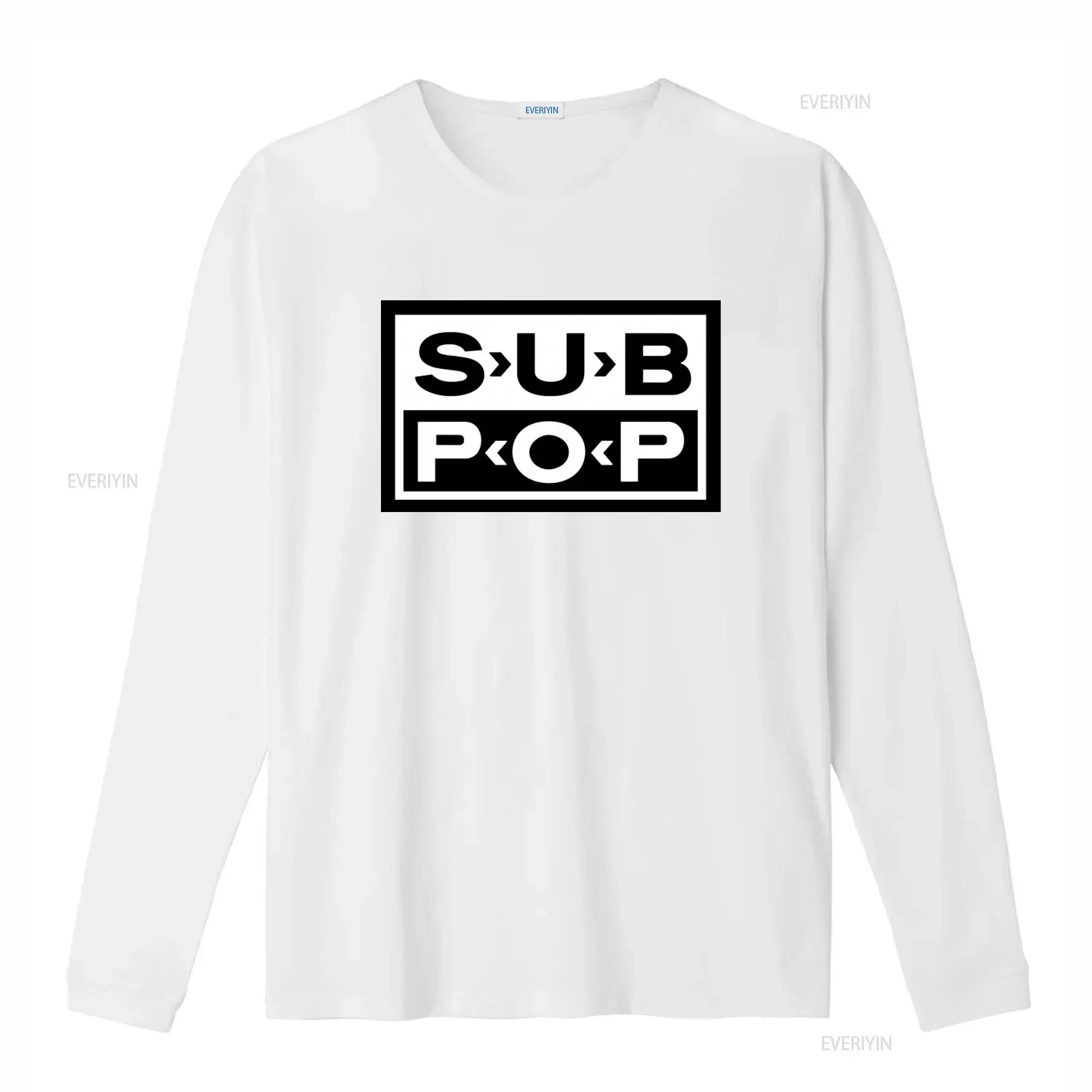 Sub Pop Logo T Shirt Black wit - Vintage Fashion Logo 评论和价格