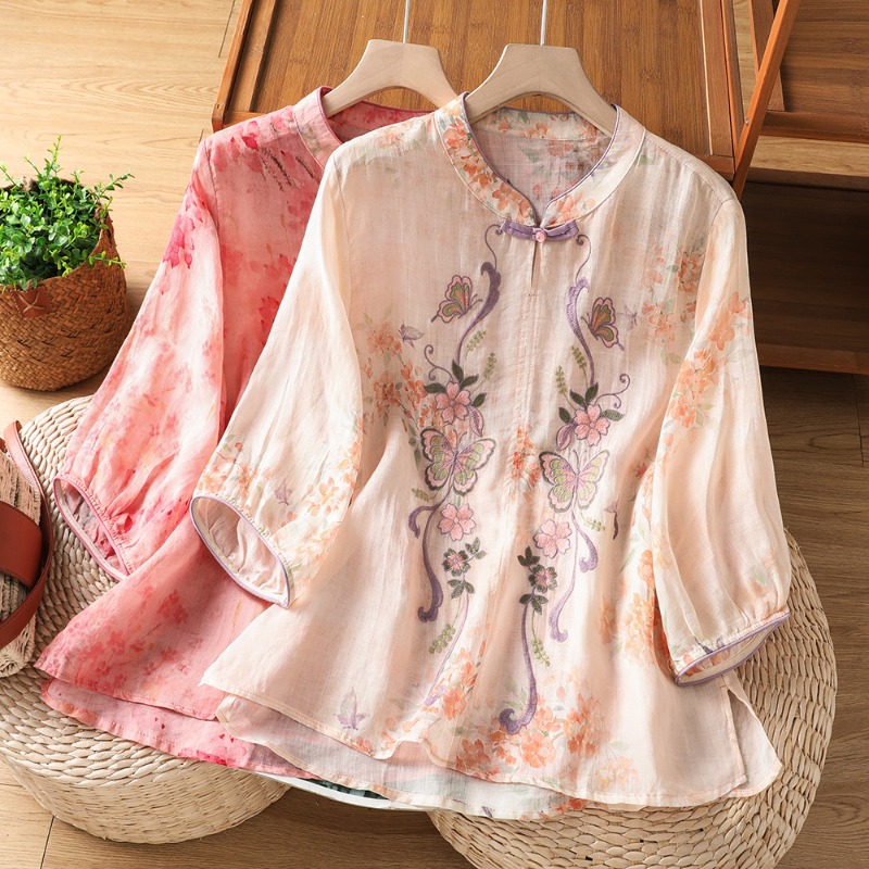 Chinese-style Women's Blouses  - Vintage Fashion In Chinese 评论和价格