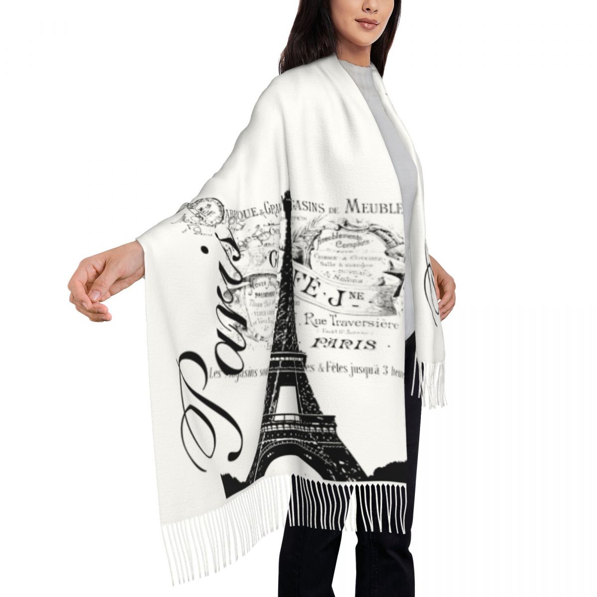 Custom Printed Vintage Eiffel  - Vintage Fashion In Paris 评论和价格