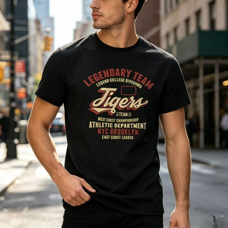 Men Streetwear T-Shirt LEGENDA - Vintage Fashion Nyc 评论和价格