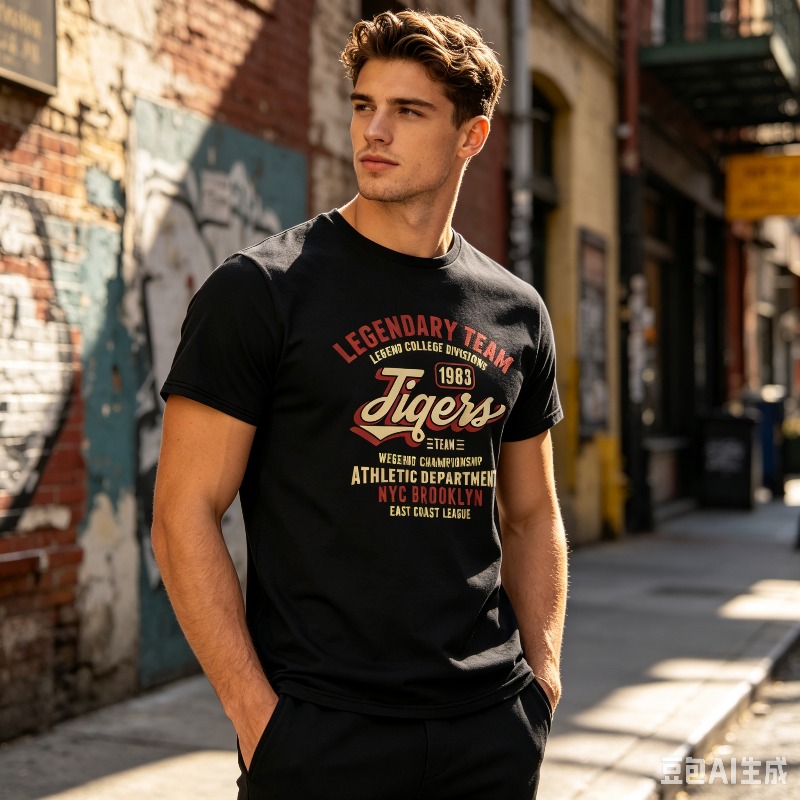 Men Streetwear T-Shirt LEGENDA - Vintage Fashion Nyc 评论和价格
