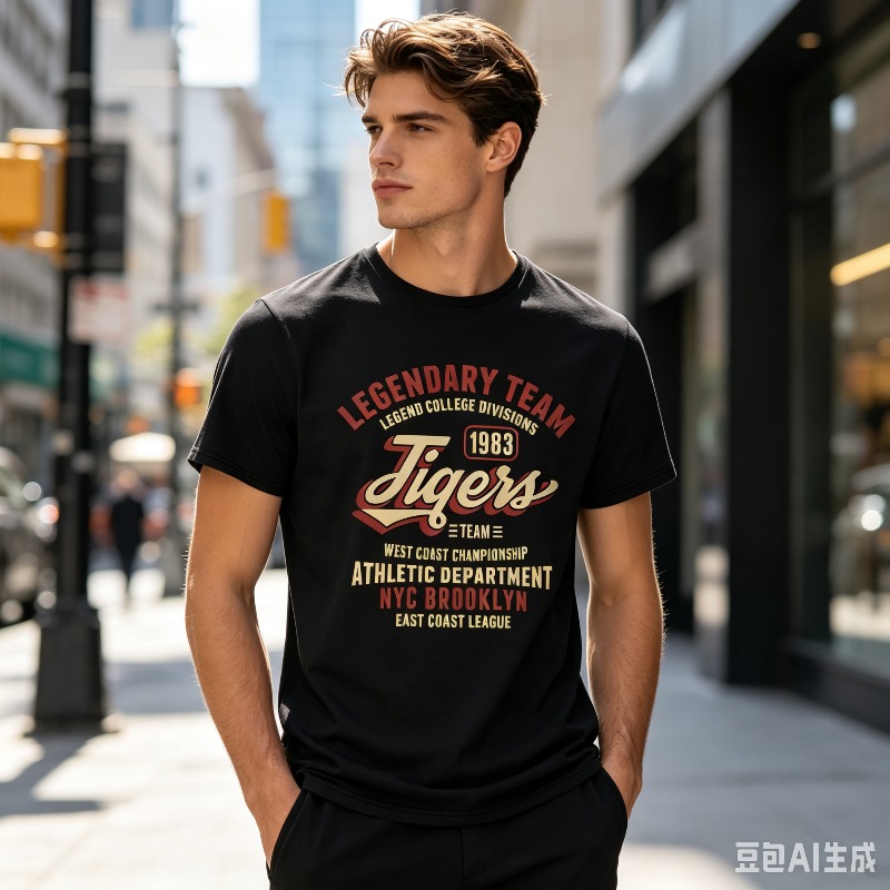 Men Streetwear T-Shirt LEGENDA - Vintage Fashion Nyc 评论和价格
