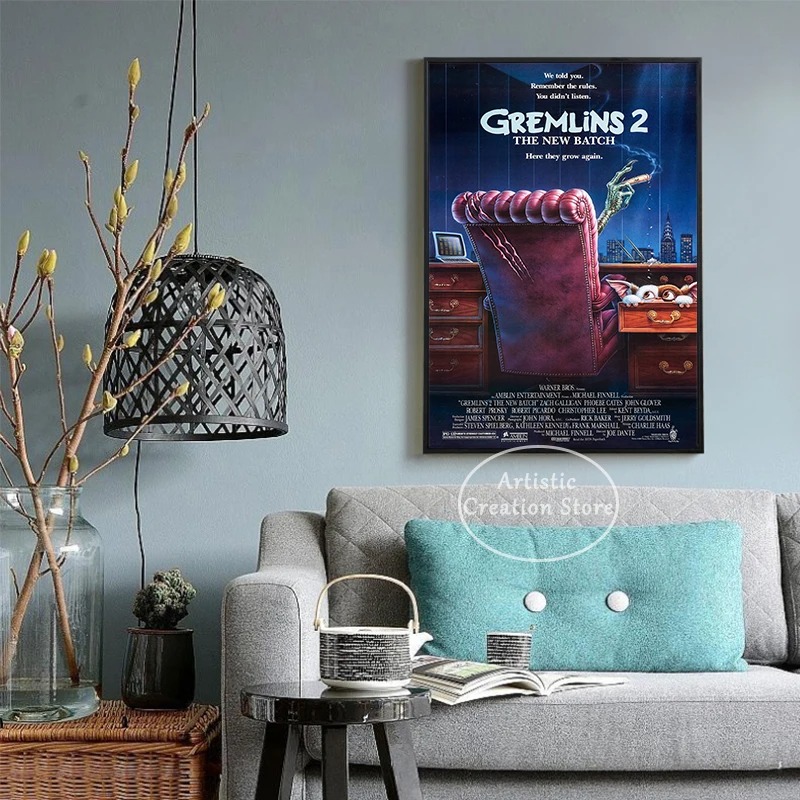 Classic Movie Gremlins Poster  - Vintage Fashion Illustrations 评论和价格