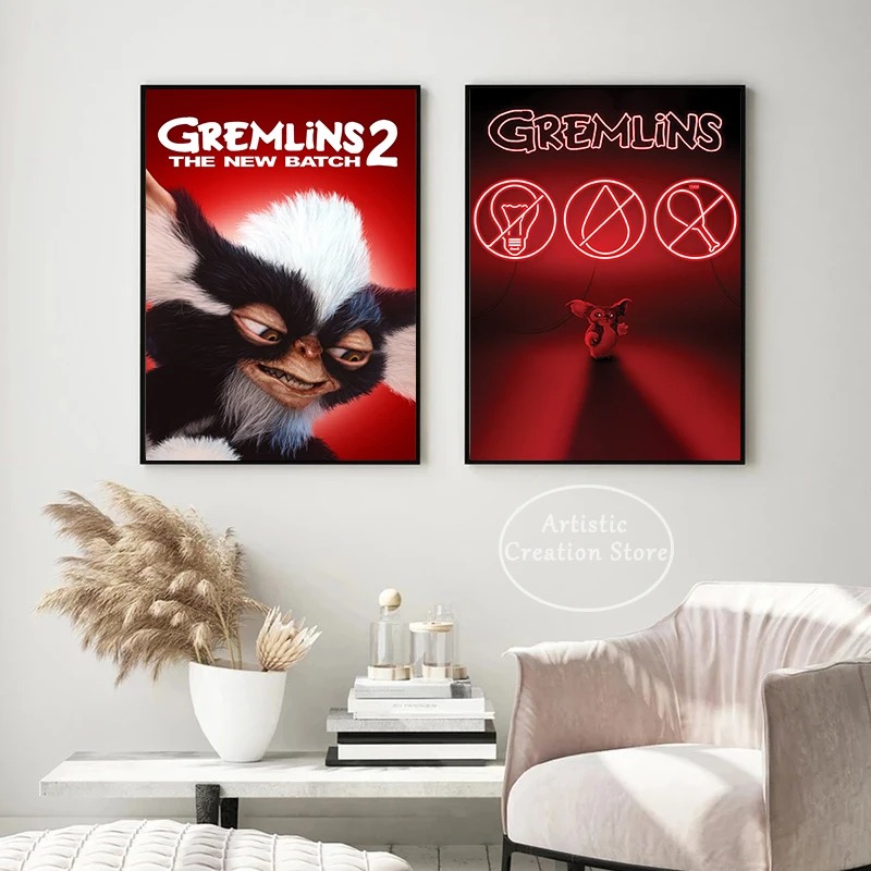 Classic Movie Gremlins Poster  - Vintage Fashion Illustrations 评论和价格