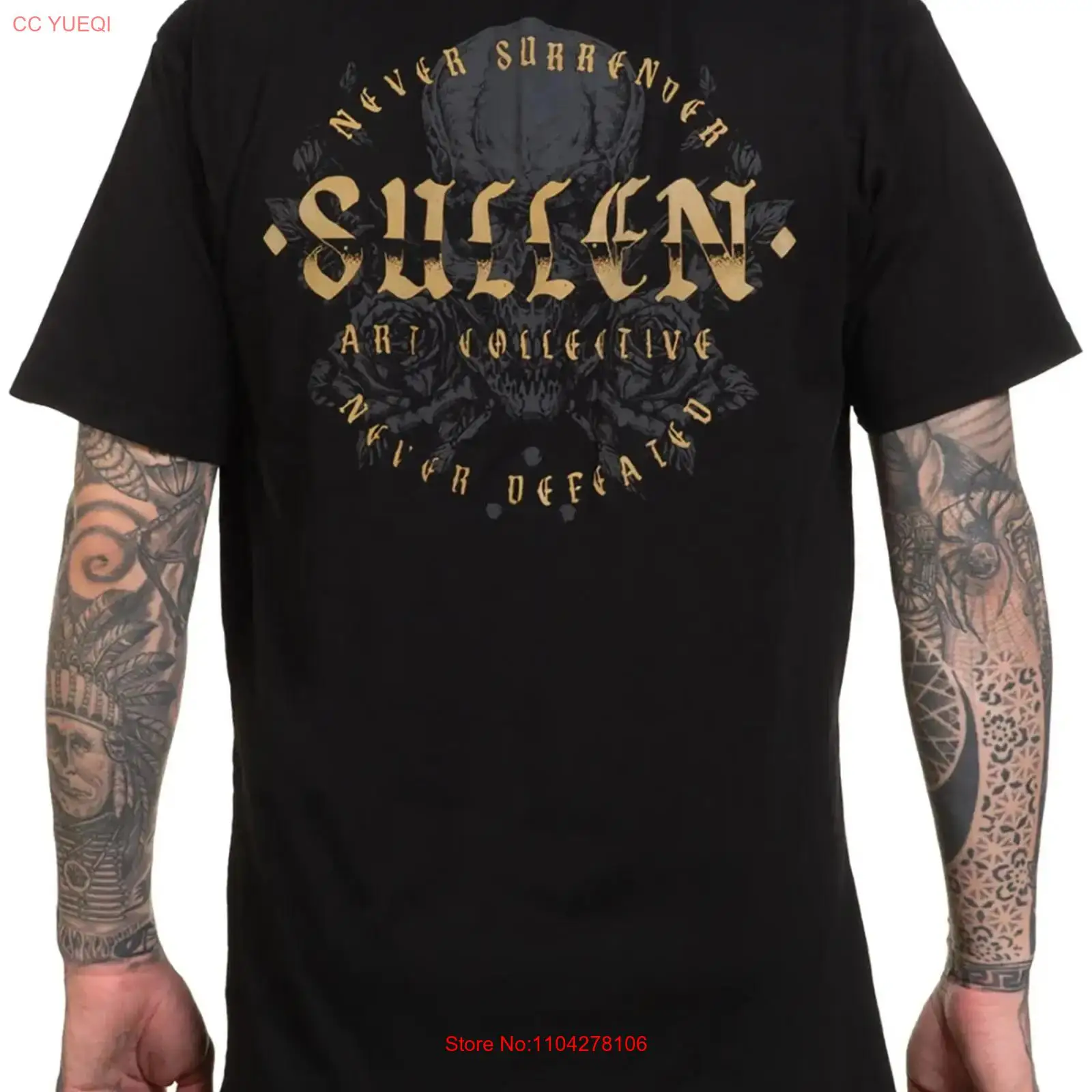 Sullen Men's Never Defeated  P - Vintage Fashion Logo 评论和价格