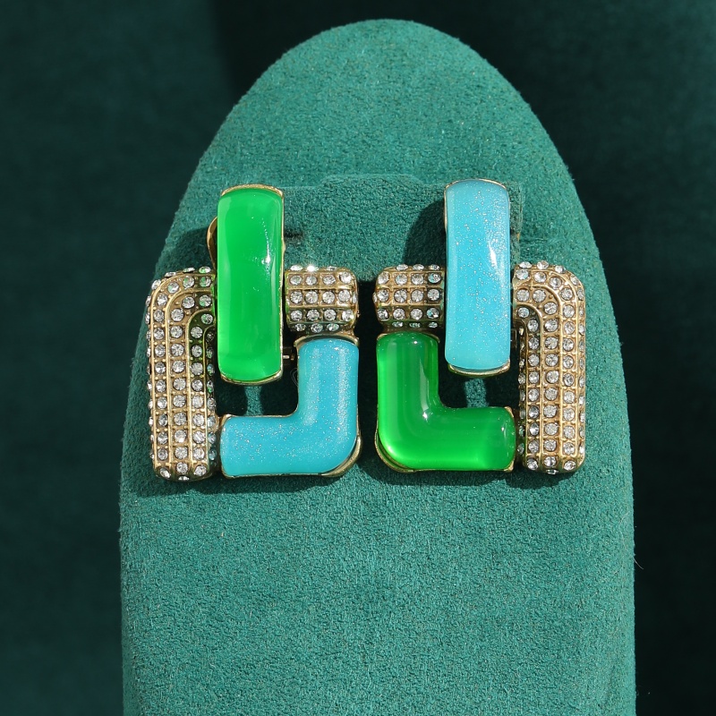 Vintage Blue Glass Green Geome - Vintage Fashion Trends 2026 评论和价格