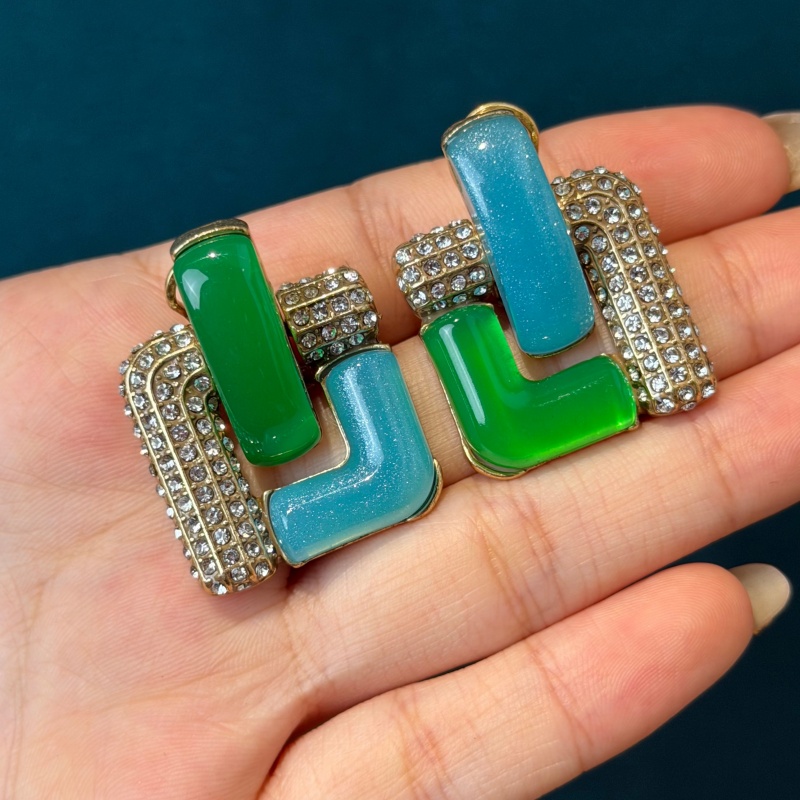 Vintage Blue Glass Green Geome - Vintage Fashion Trends 2026 评论和价格