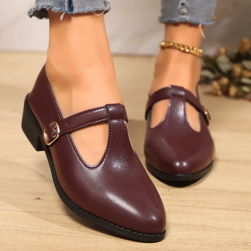 2025 Spring T-Strap Thick Heel - Vintage Fashion Rome 评论和价格