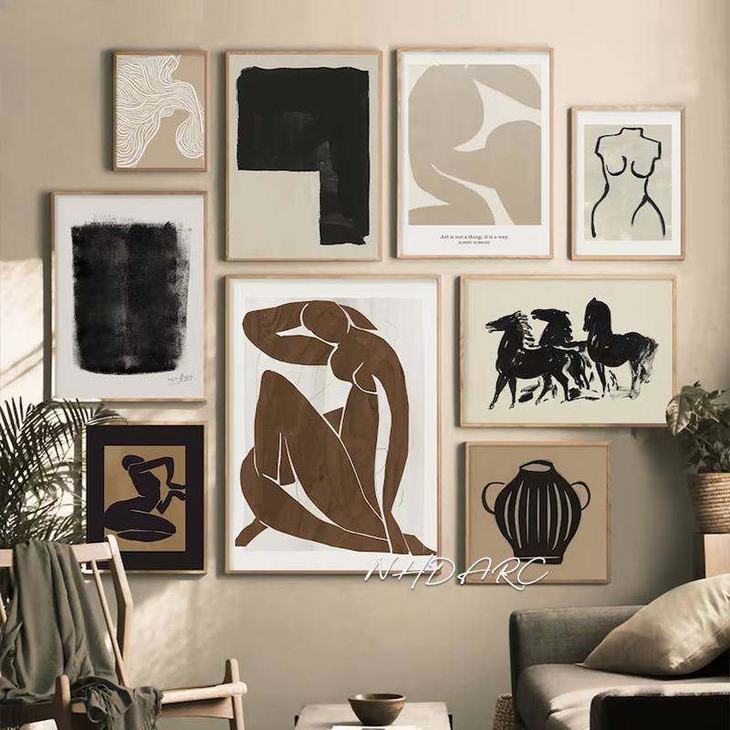 Scandinavian Minimalist Wall A - Vintage Fashion Prints For Wall 评论和价格