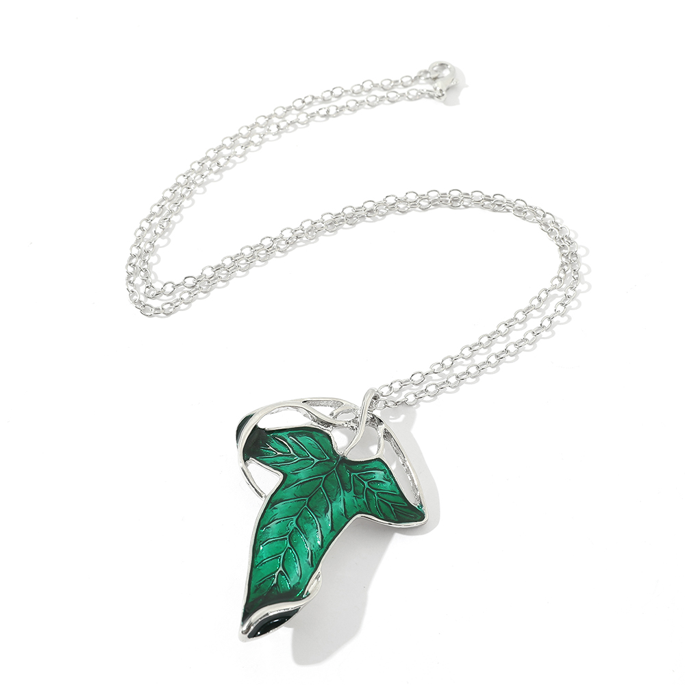 Vintage Green Leaf Pendant Nec - Vintage Fashion Model 评论和价格