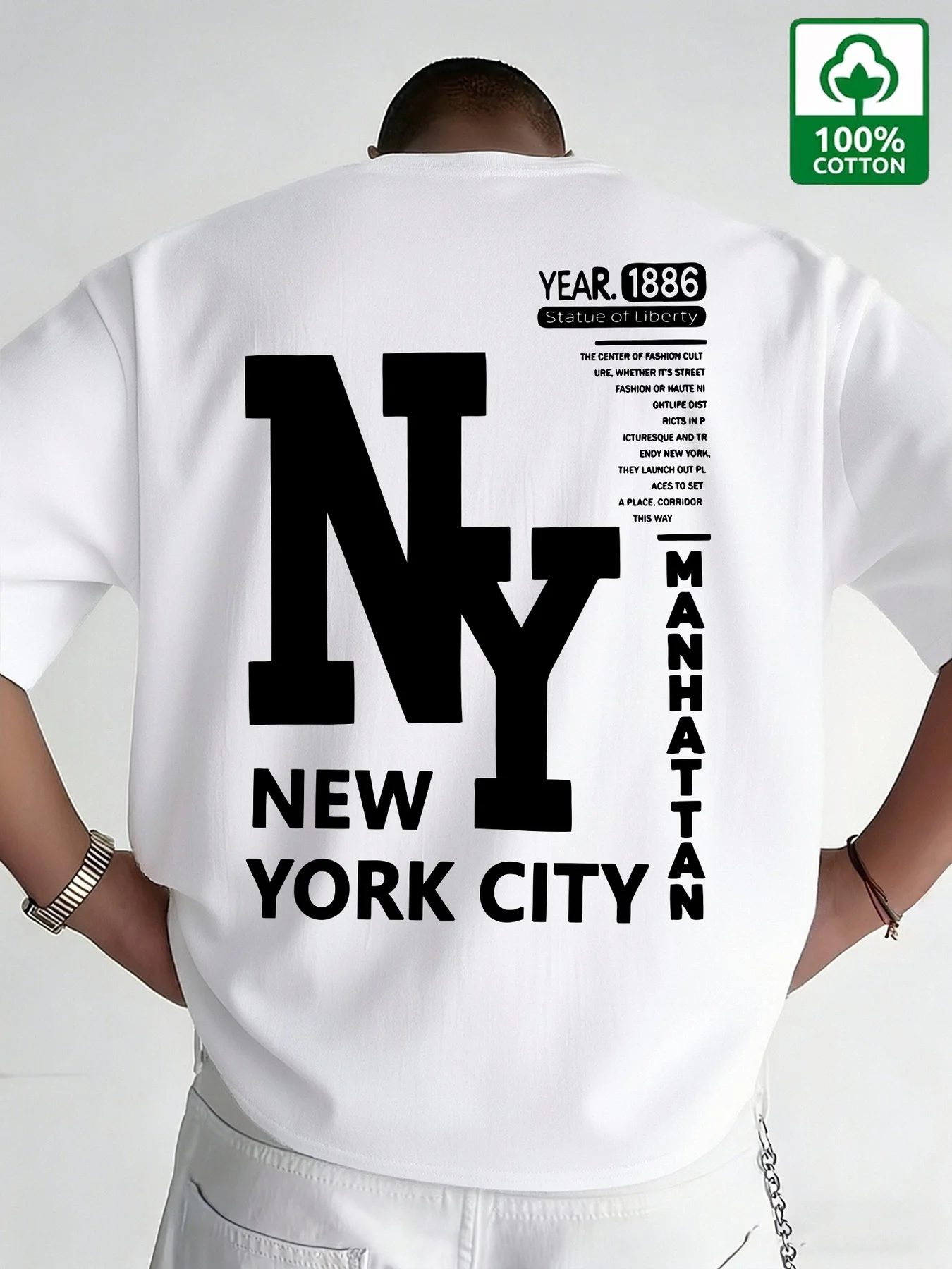 Men NYC T Shirt Cotton New Yor - Vintage Fashion Nyc 评论和价格