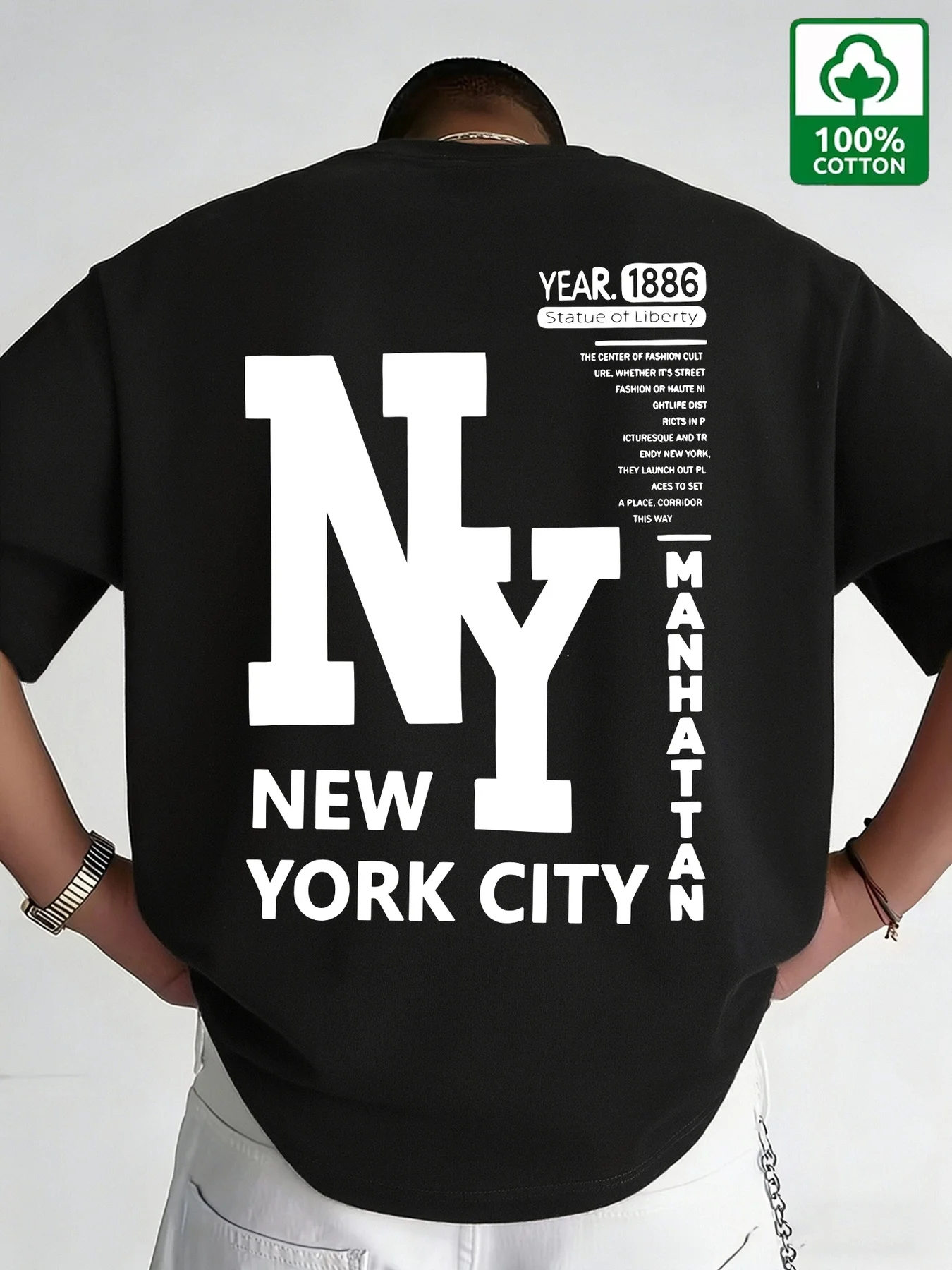 Men NYC T Shirt Cotton New Yor - Vintage Fashion Nyc 评论和价格