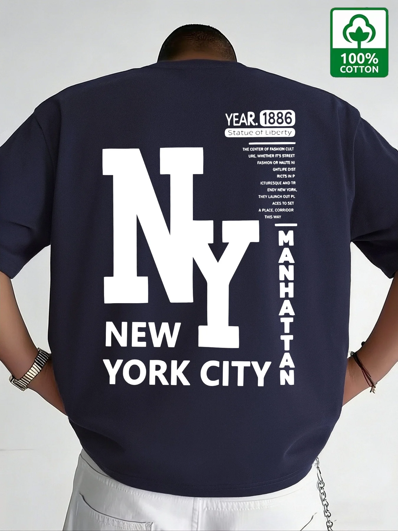 Men NYC T Shirt Cotton New Yor - Vintage Fashion Nyc 评论和价格
