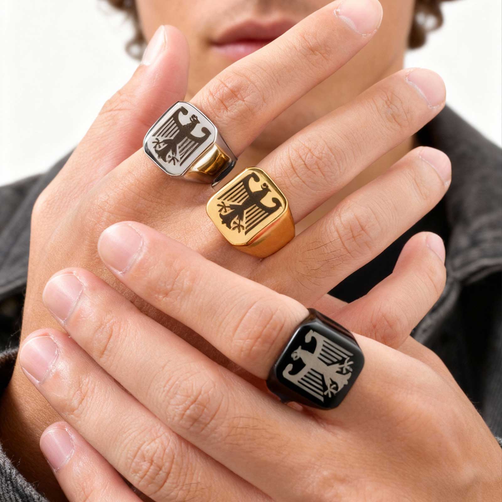 Custom Flying Hawk Eagle Ring  - Vintage Fashion Ads 评论和价格