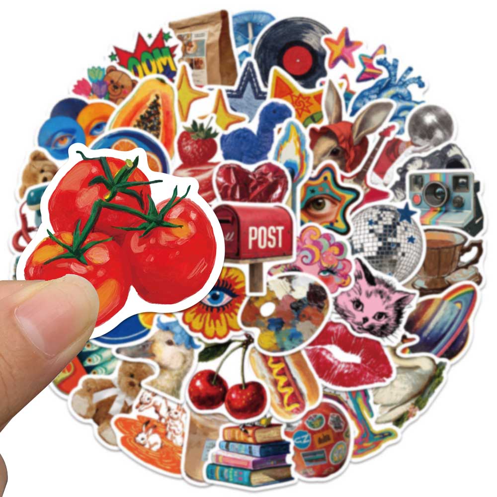 50pcs Vintage Y2K Sticker Fash - Vintage Fashion Labels 评论和价格
