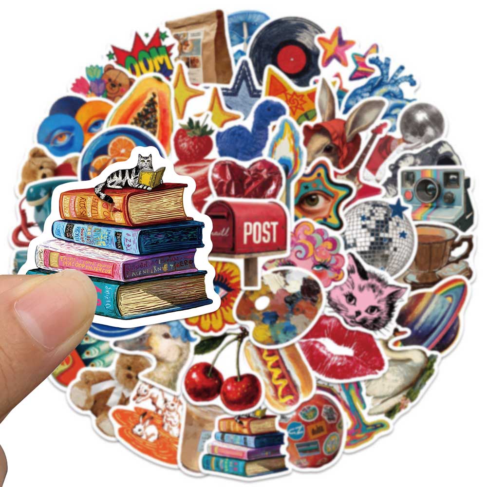 50pcs Vintage Y2K Sticker Fash - Vintage Fashion Labels 评论和价格