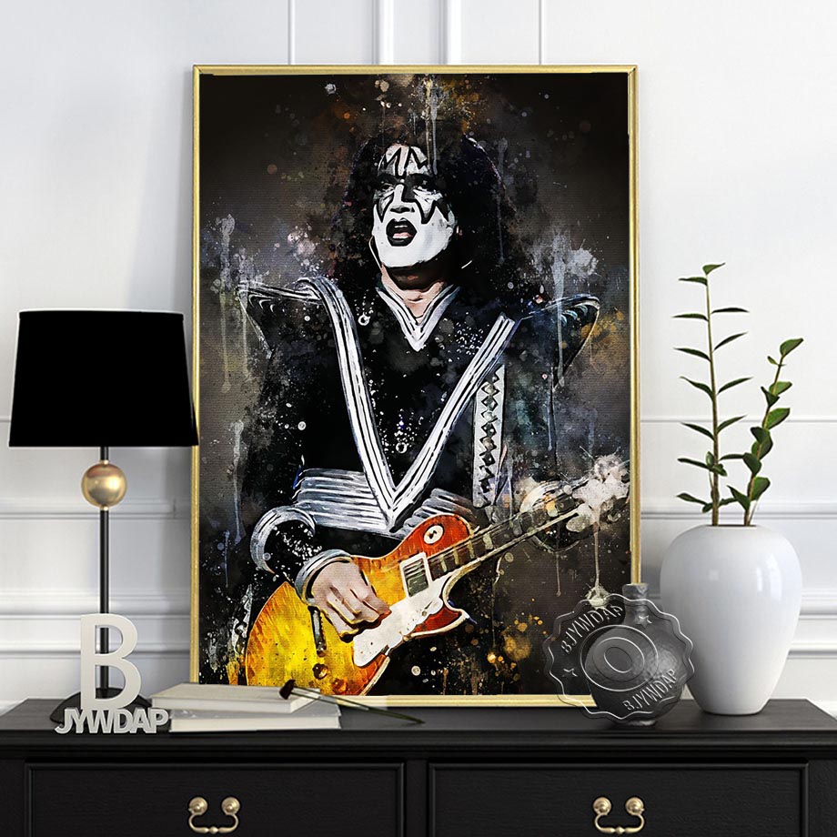 Rock Star Alvin Lee Dark Bg Al - Vintage Fashion Prints For Wall 评论和价格