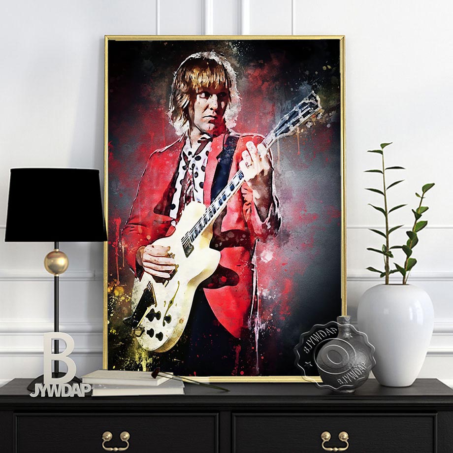 Rock Star Alvin Lee Dark Bg Al - Vintage Fashion Prints For Wall 评论和价格