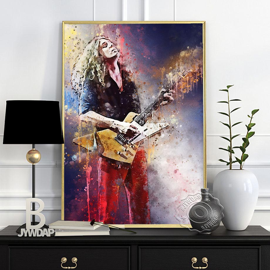 Rock Star Alvin Lee Dark Bg Al - Vintage Fashion Prints For Wall 评论和价格