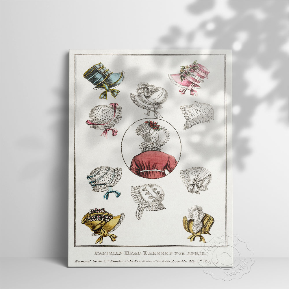 Vintage Fashion Cap Canvas Pai - Vintage Fashion Prints For Wall 评论和价格