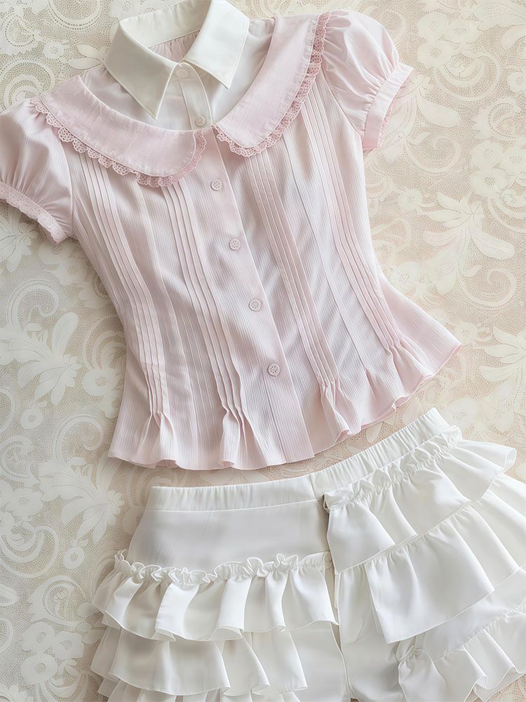 Sweet 2-Piece Set Woman Clothe - Vintage Fashion Korea 评论和价格