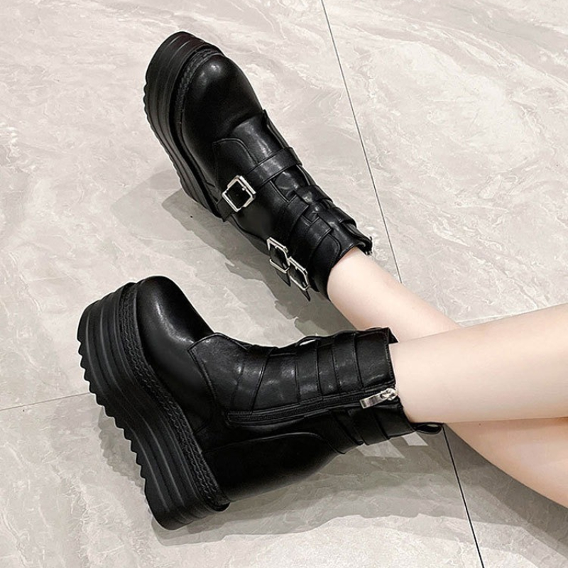 2025 New 13cm PU Women Autumn  - Vintage Fashion Rome 评论和价格