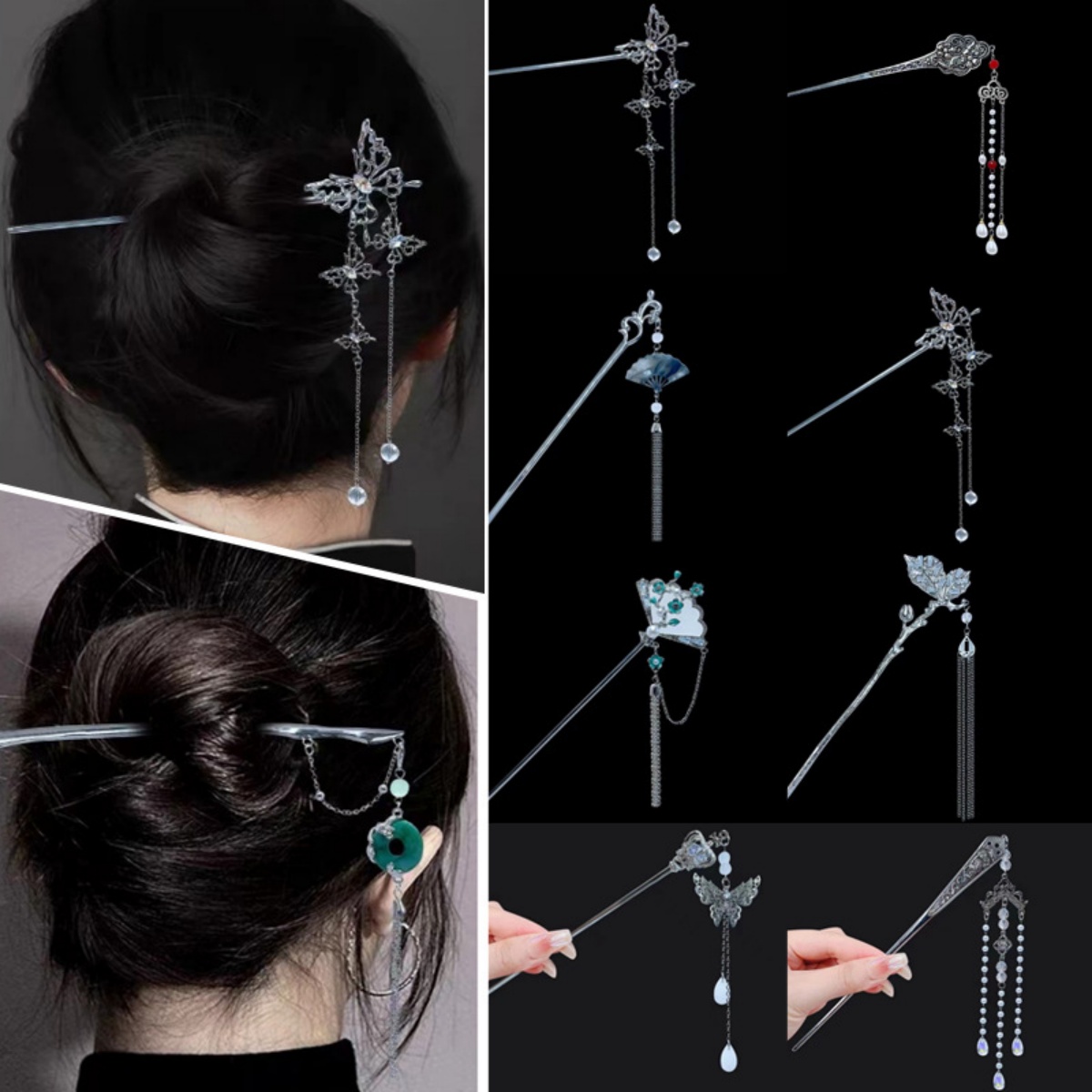 18cm Chinese Style Hairpin Ele - Vintage Fashion In Chinese 评论和价格