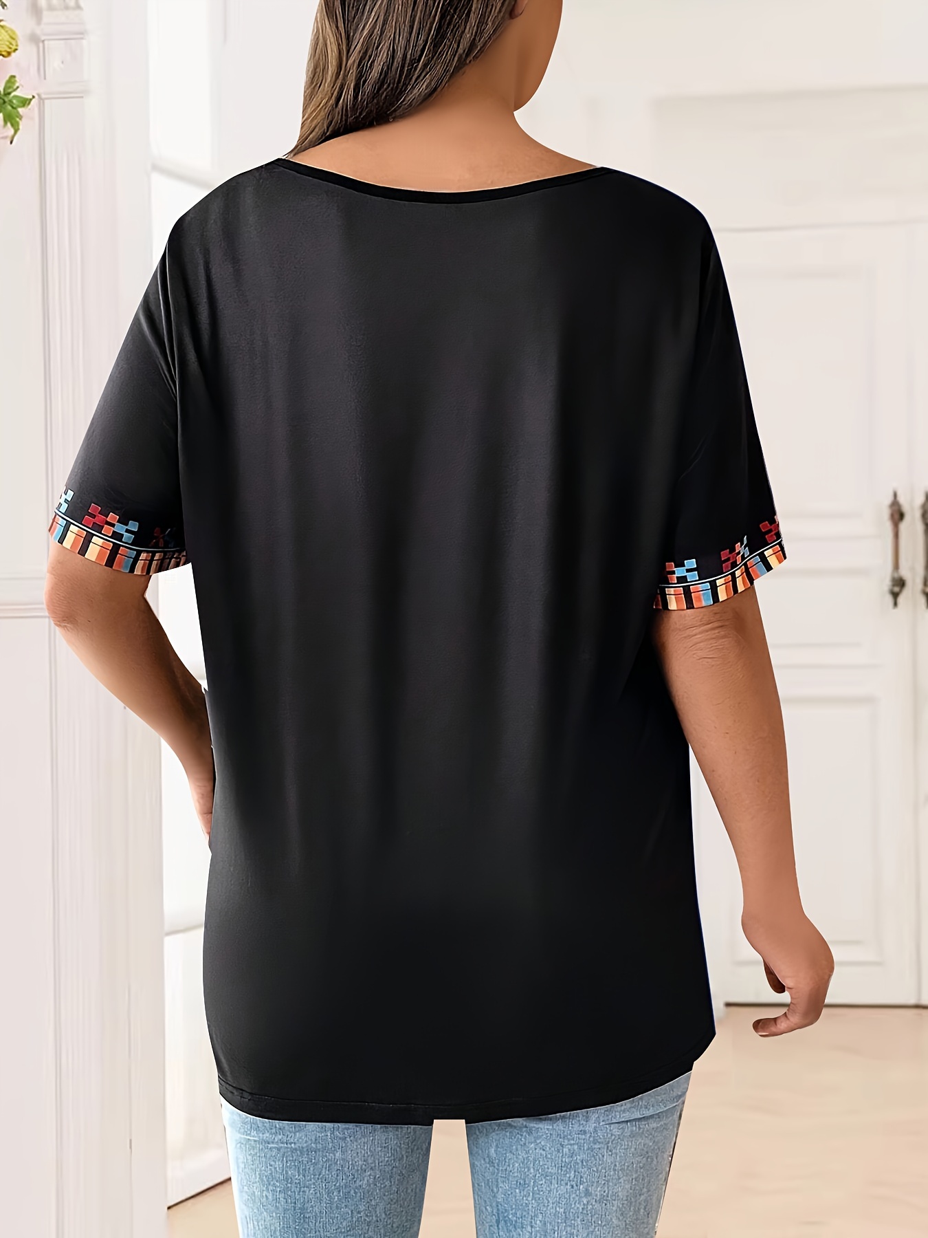 Plus Size Women's T-Shirt Boho - Crochet Top Boho 评论和价格
