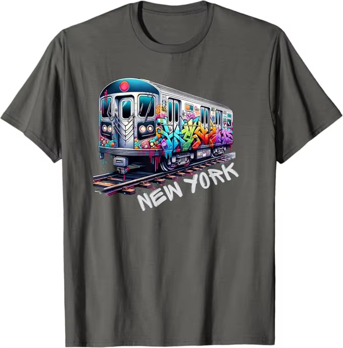 New York Train Graffiti Style  - Vintage Fashion Nyc 评论和价格