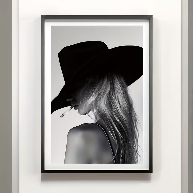 1pc Unframed Black & White Wes - Vintage Fashion Prints For Wall 评论和价格