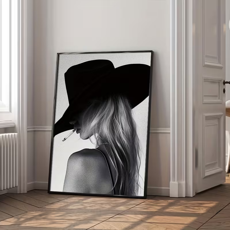 1pc Unframed Black & White Wes - Vintage Fashion Prints For Wall 评论和价格