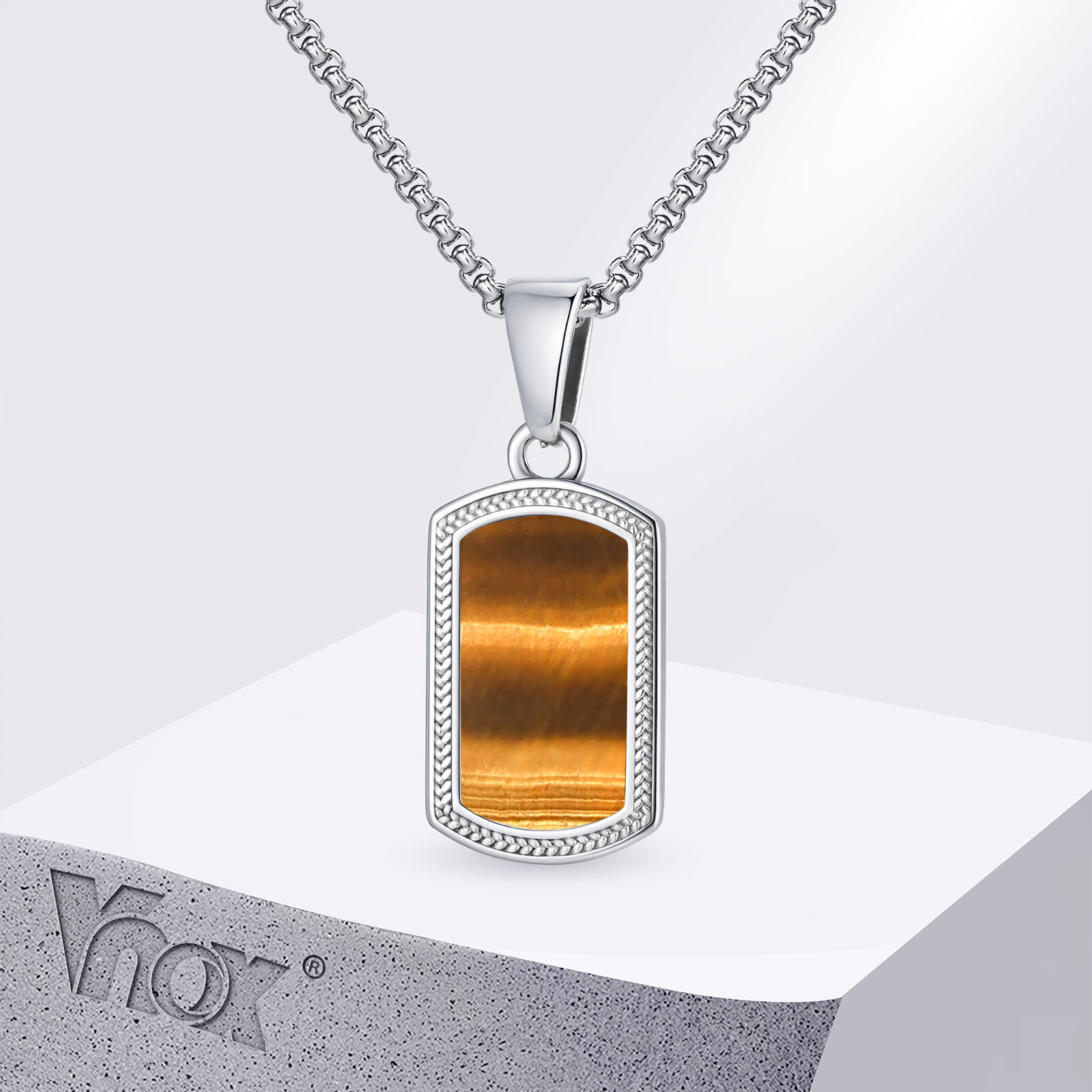 Vnox Stainless Steel Tiger Eye - Vintage Fashion Labels 评论和价格